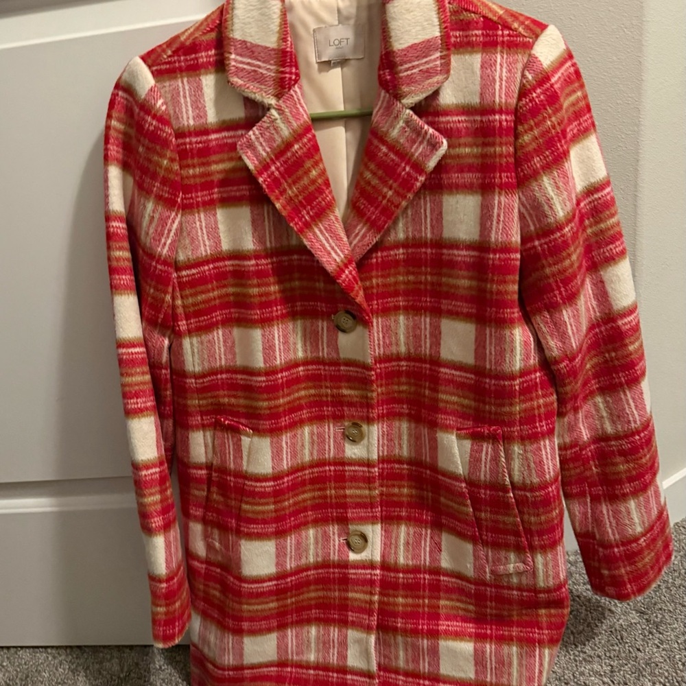 LOFT plaid coat